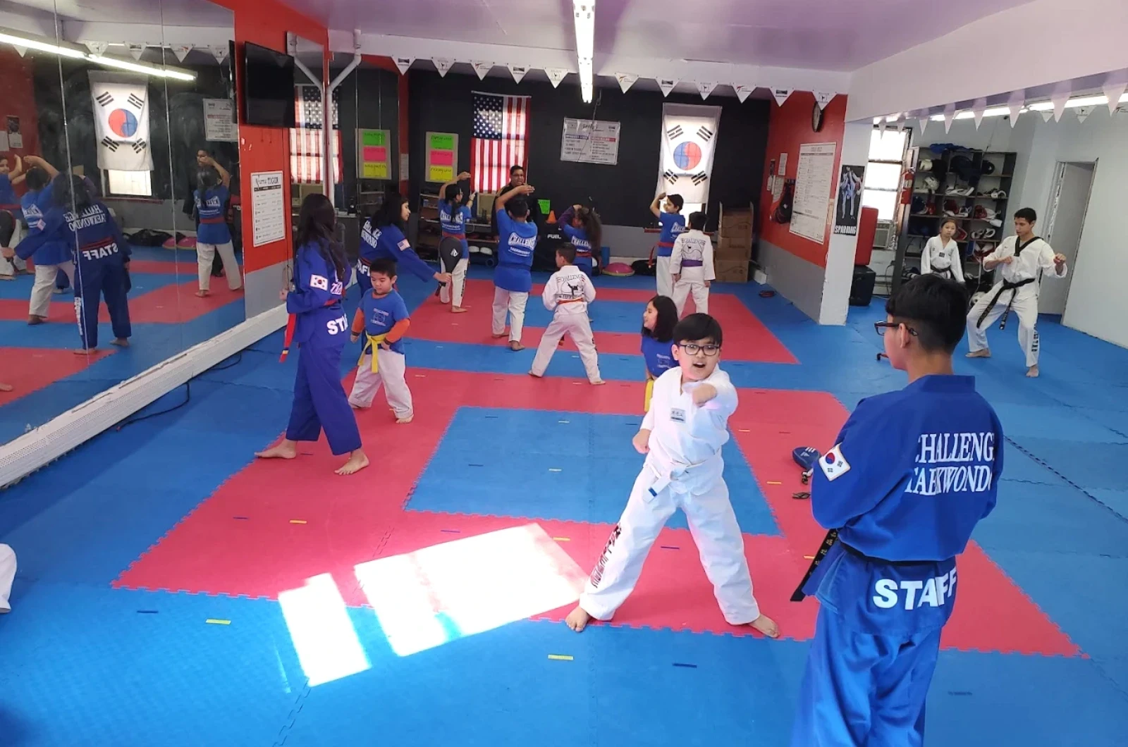 Child building coordination in martial arts